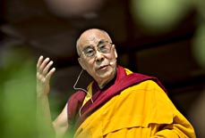 Bild: 		Der Dalai Lama. (Foto: Manuel Bauer)		                    					                    